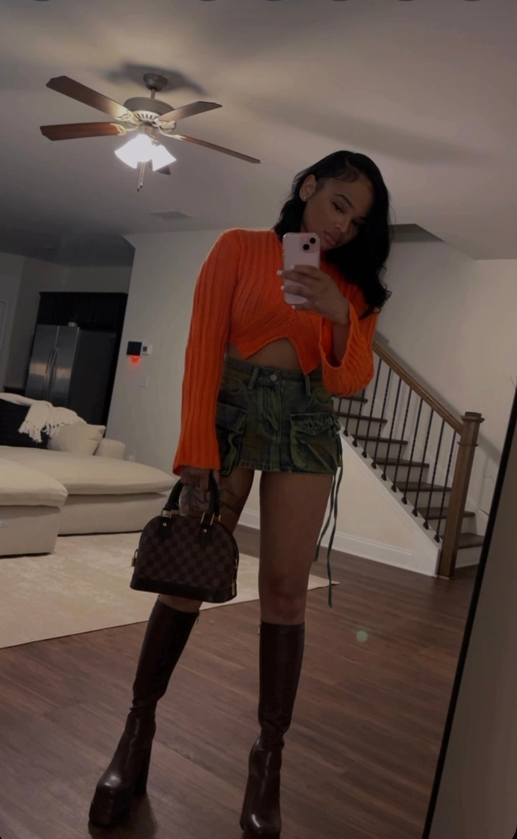 Orange Knit Sweater